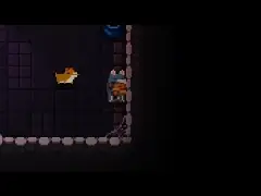 Walking into a wall triggers the walk animation without movement, revealing a secret room entrance